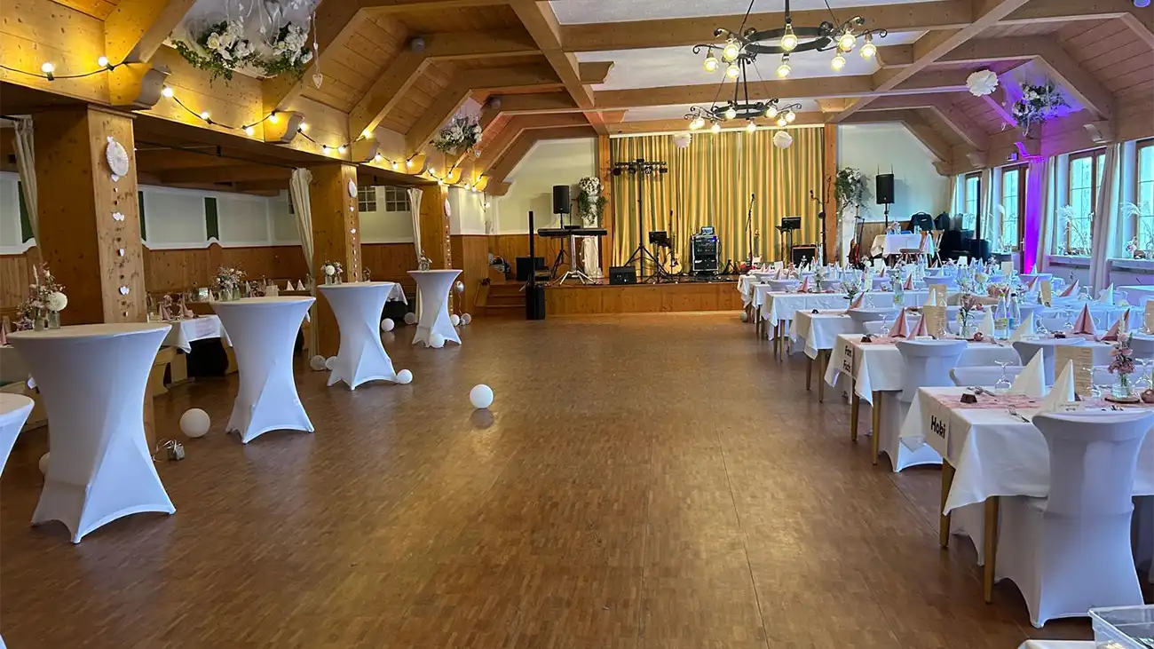 Saal im Hohenthanner Brauereigasthof