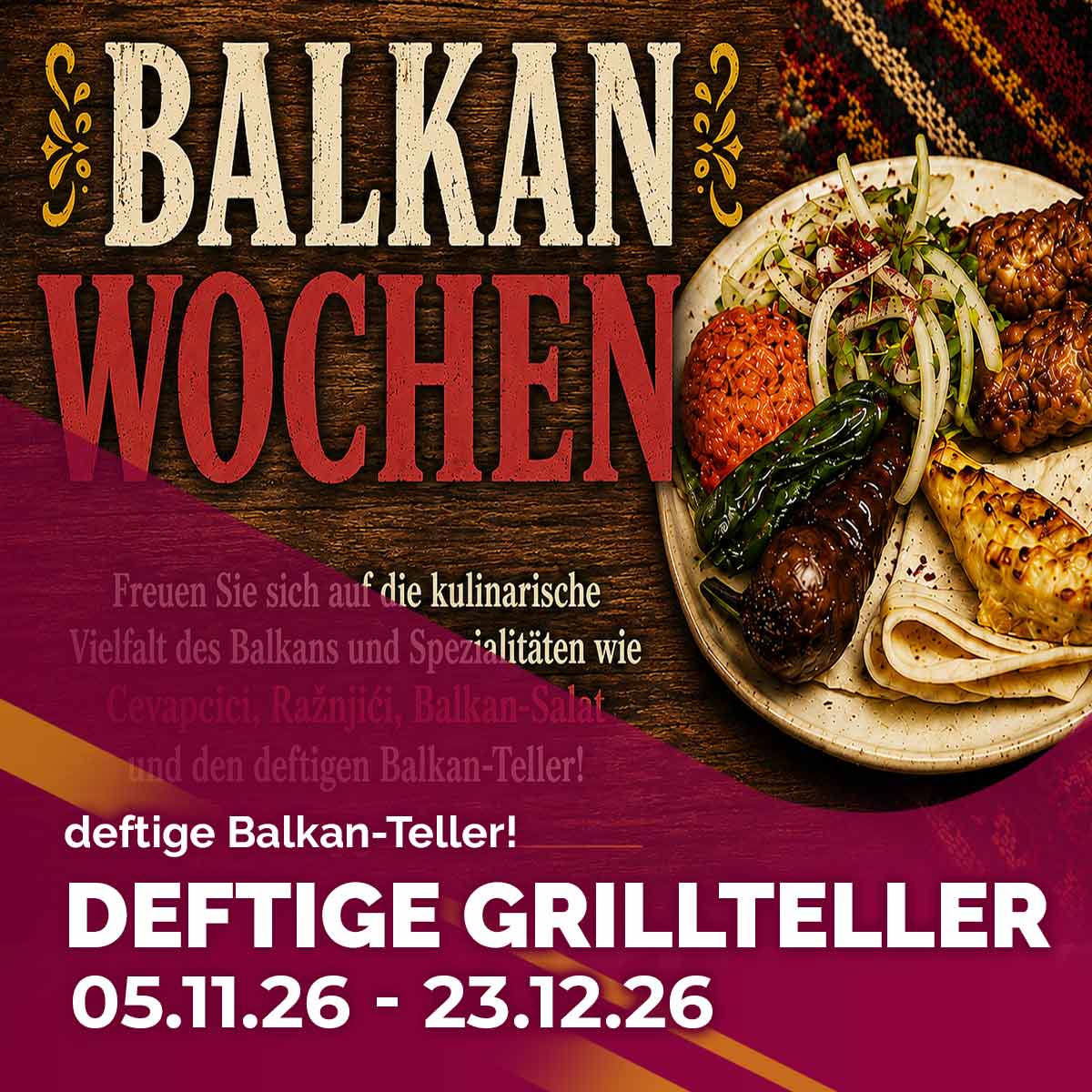 Balkan Wochen im Hohenthanner Brauereigasthof