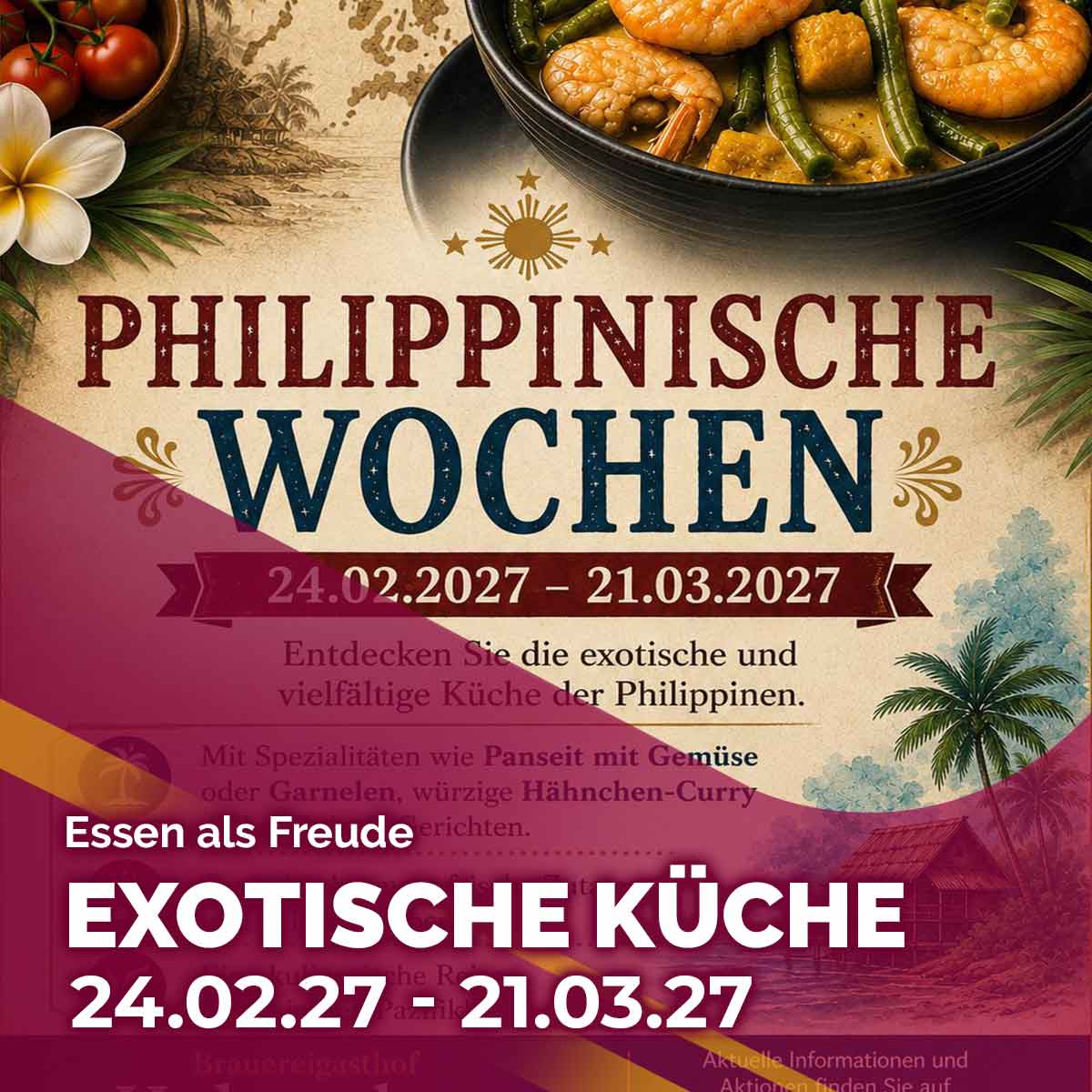 Philippinische Wochen im Hohenthanner Brauereigasthof